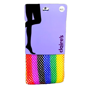 Rainbow Pride Mesh Fishnet Footed Legging Tights - Size Medium/Large - NWT